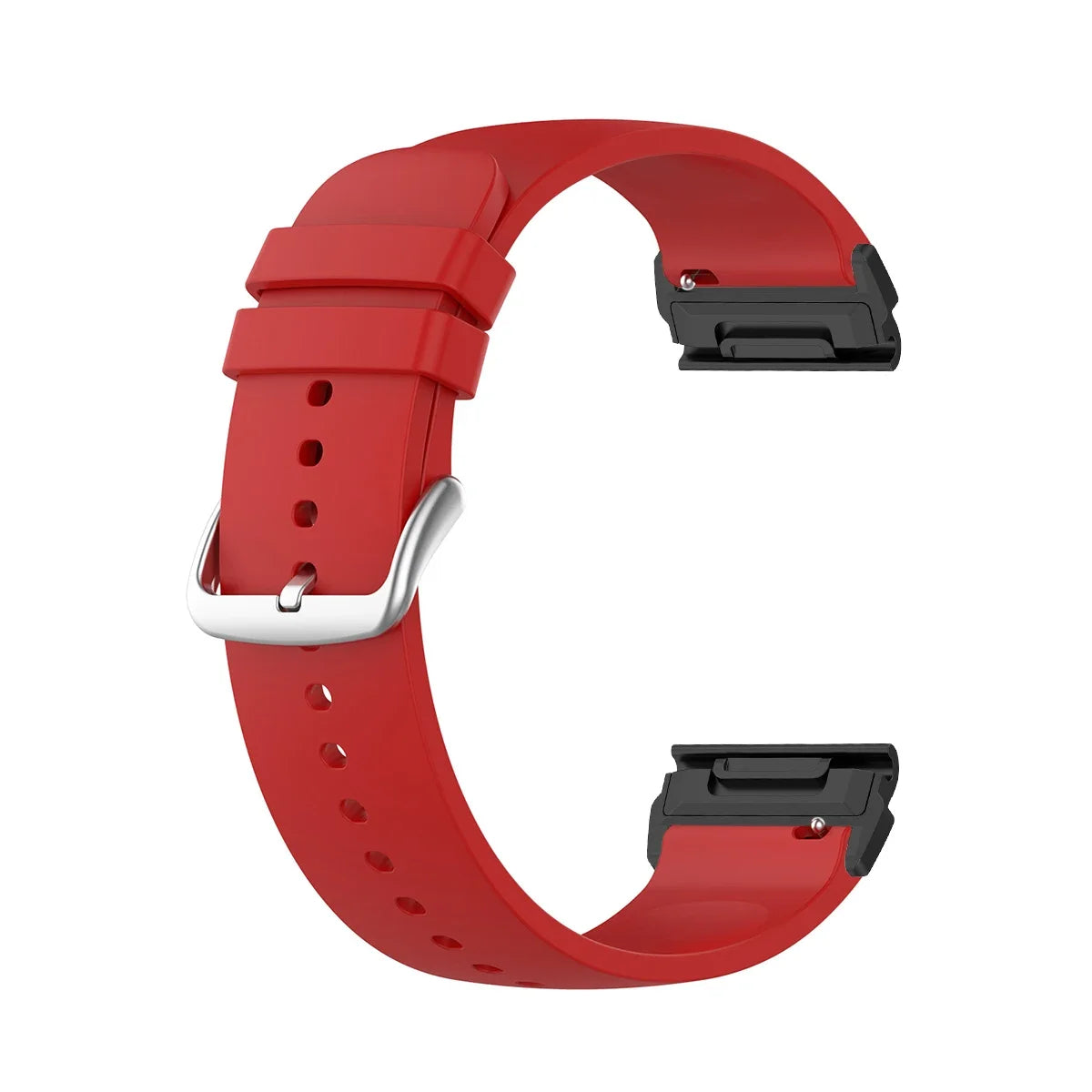 Garmin QuickFit Smooth Silicone Buckle Band in Red / Black