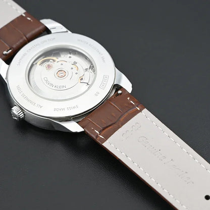 Garmin Croc-Embossed Leather Band in white on a watch