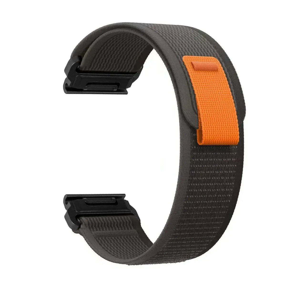 Garmin QuickFit Nylon Hook-and-Loop Band in Charcoal / Orange
