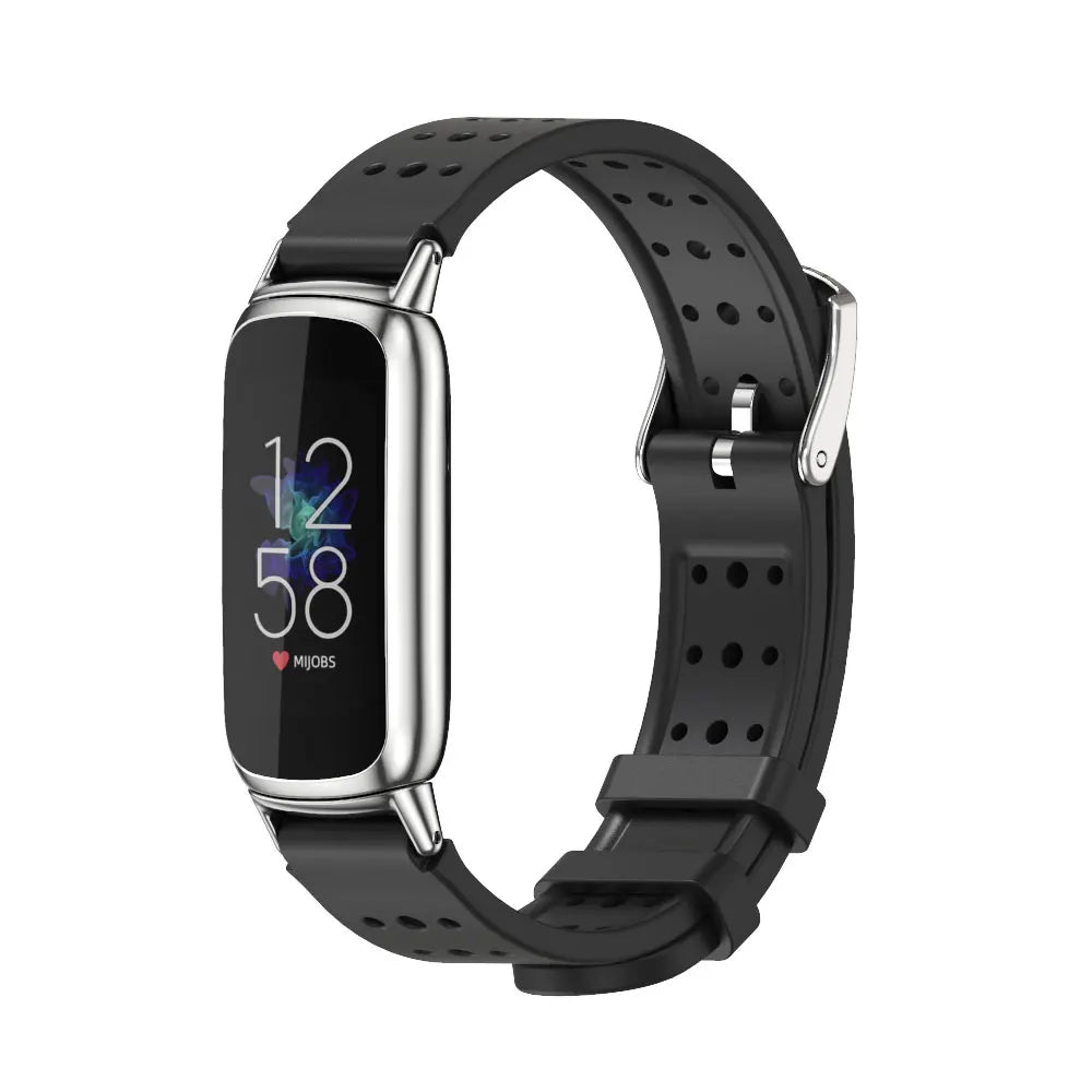 Black / Silver Fitbit Luxe Mesh or Perforated Sport Band
