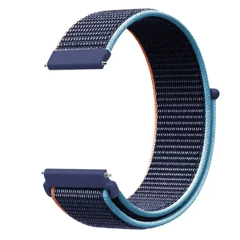 Amazfit Adjustable Nylon Sport Loop Band — Deep Navy / Aqua Edge
