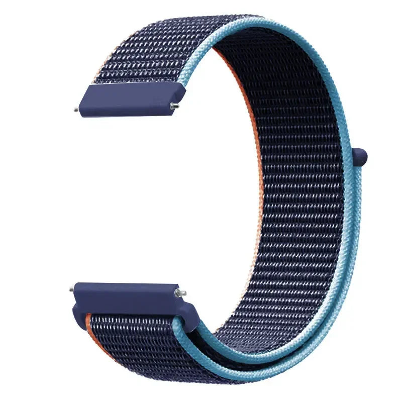 Polar Adjustable Nylon Sport Loop Band – Deep Navy / Aqua Edge