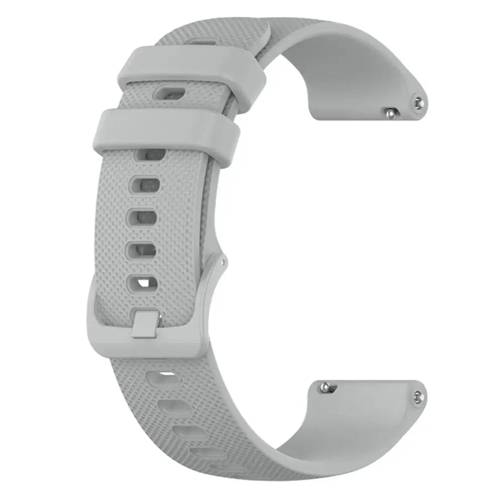 Amazfit Textured Silicone Sport Band in Solid and Two-Tone Colors — Gray / Matching Buckle