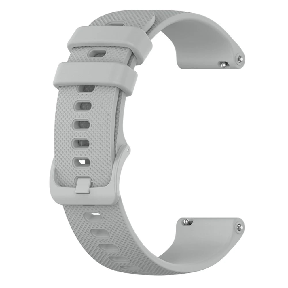 Motorola Moto Textured Silicone Sport Band in Solid and Two-Tone Colors — Gray / Matching Buckle