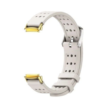 Light Gray / Gold Fitbit Luxe Mesh or Perforated Sport Band