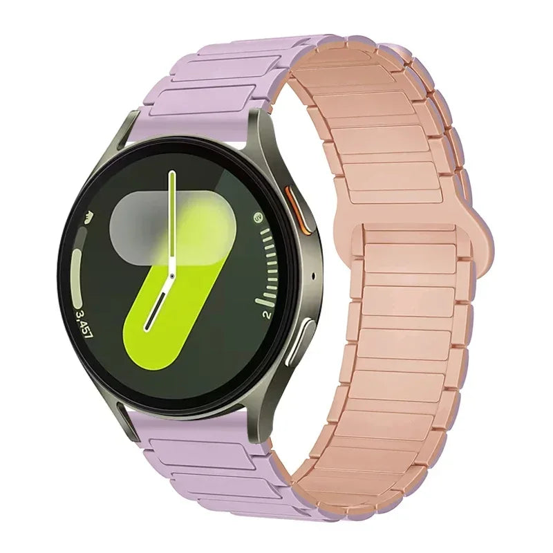 COROS Ribbed Magnetic Silicone Loop Band – Lavender / Peach