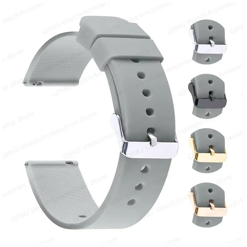 Suunto Smooth Silicone Buckle Band - Gray with buckle finish previews