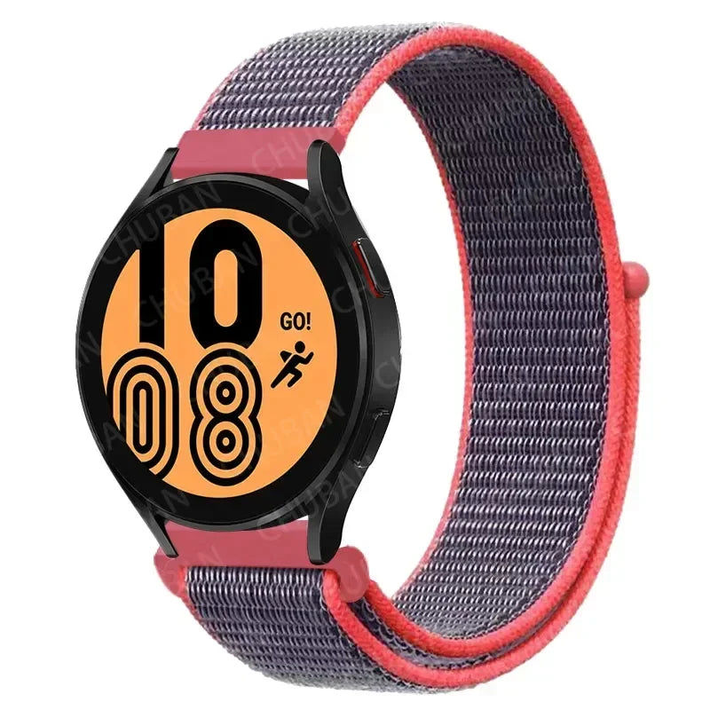 COROS Nylon Sport Loop Watch Band in Solid & Mixed Colors - Charcoal / Coral