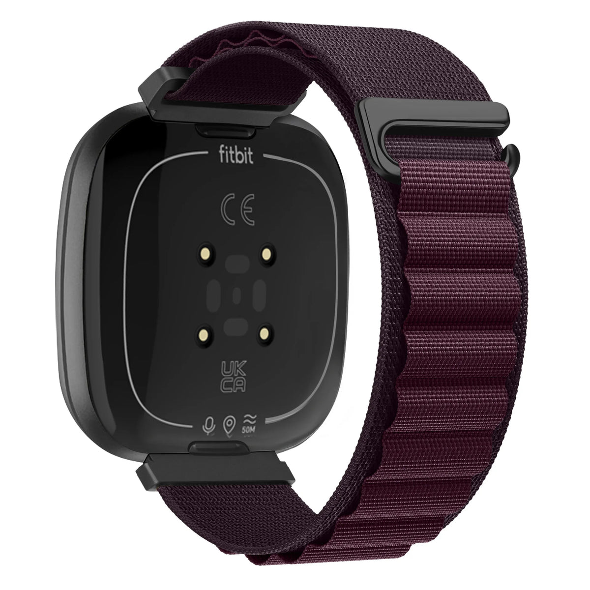 Burgundy Fitbit Versa 4, Versa 3, Sense 2 and Sense Alpine Loop Nylon Band
