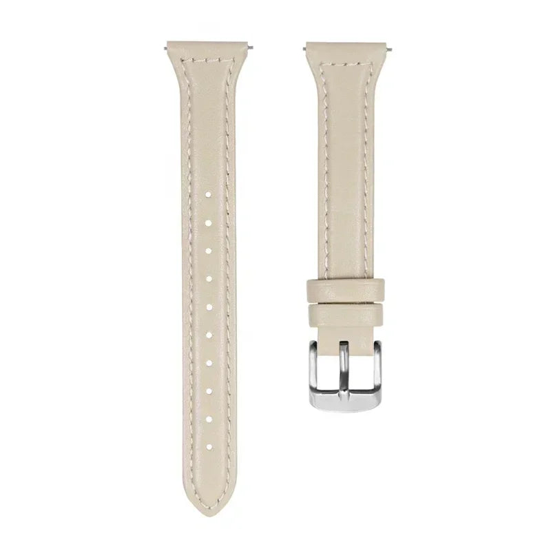 COROS Slim Leather Band with Stitched Edges – Beige