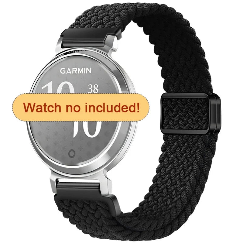 Garmin Lily 2 Braided Nylon Magnetic Band in Black