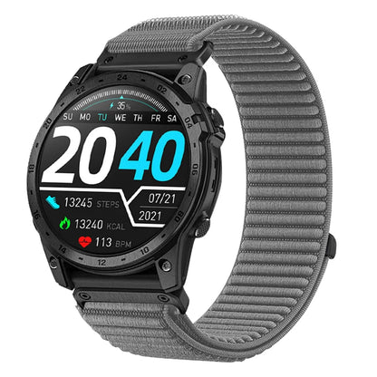 Dark Gray Garmin QuickFit 20/22/26mm Elastic Woven Nylon Hook-and-Loop Band