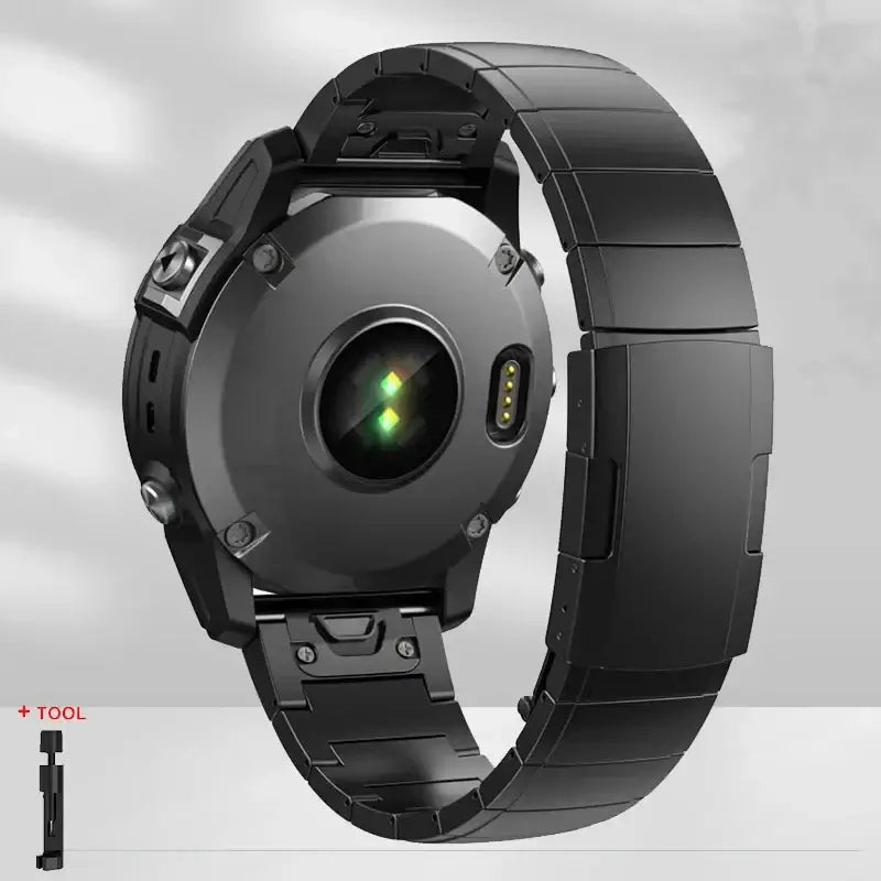 Garmin QuickFit Metal Link Band in Black - Style 3