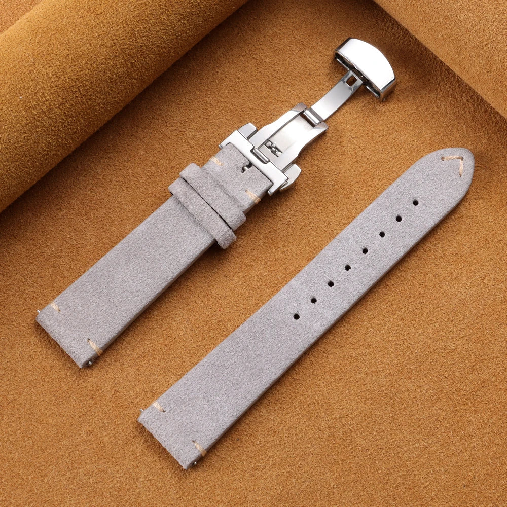 Garmin Suede Butterfly Clasp Band in Light Gray
