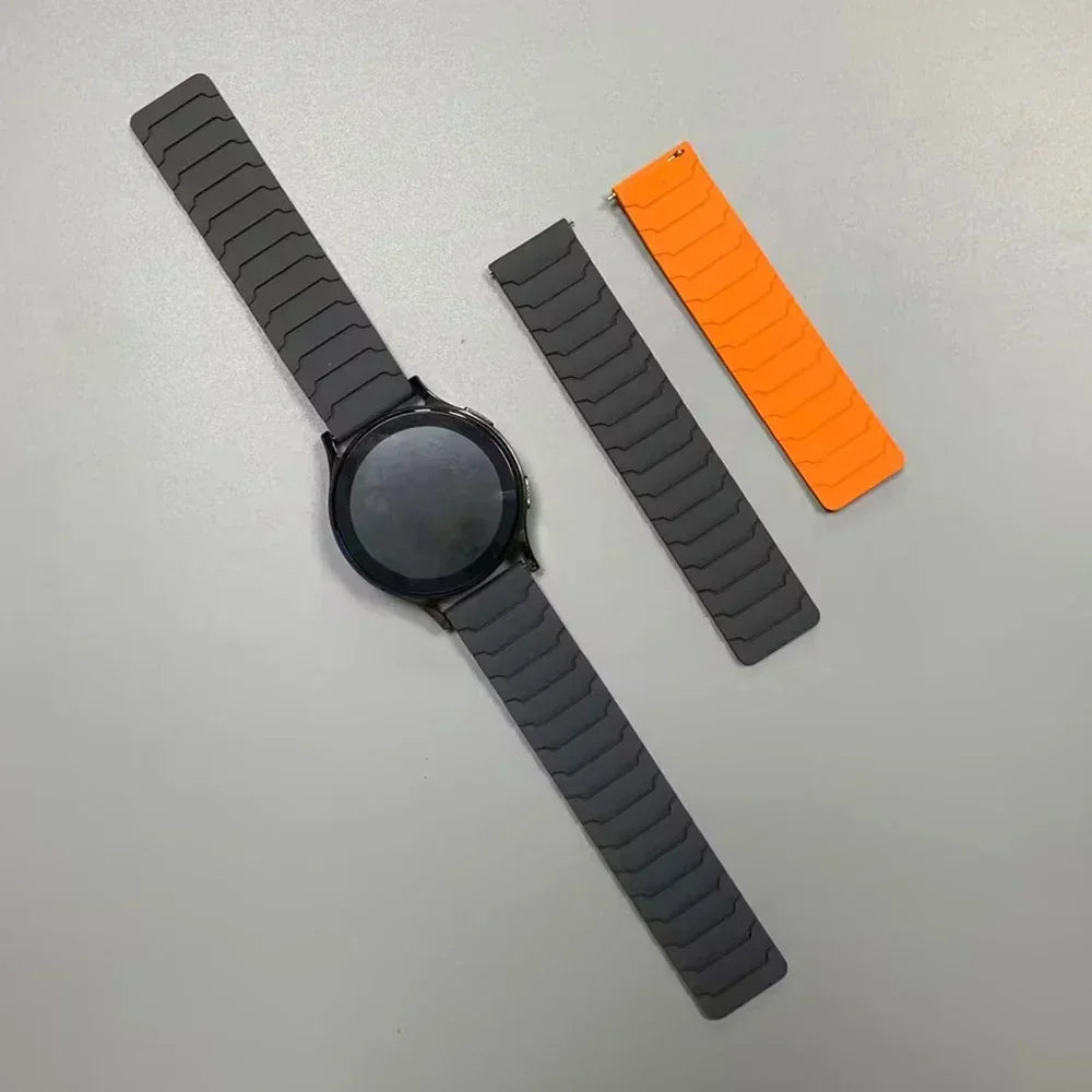 COROS Segmented Magnetic Silicone Loop Band – Gray / Orange