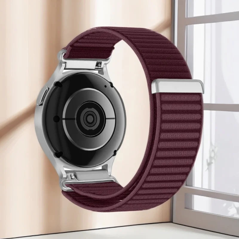 Ribbed Nylon Sport Loop Band for Polar – Burgundy
