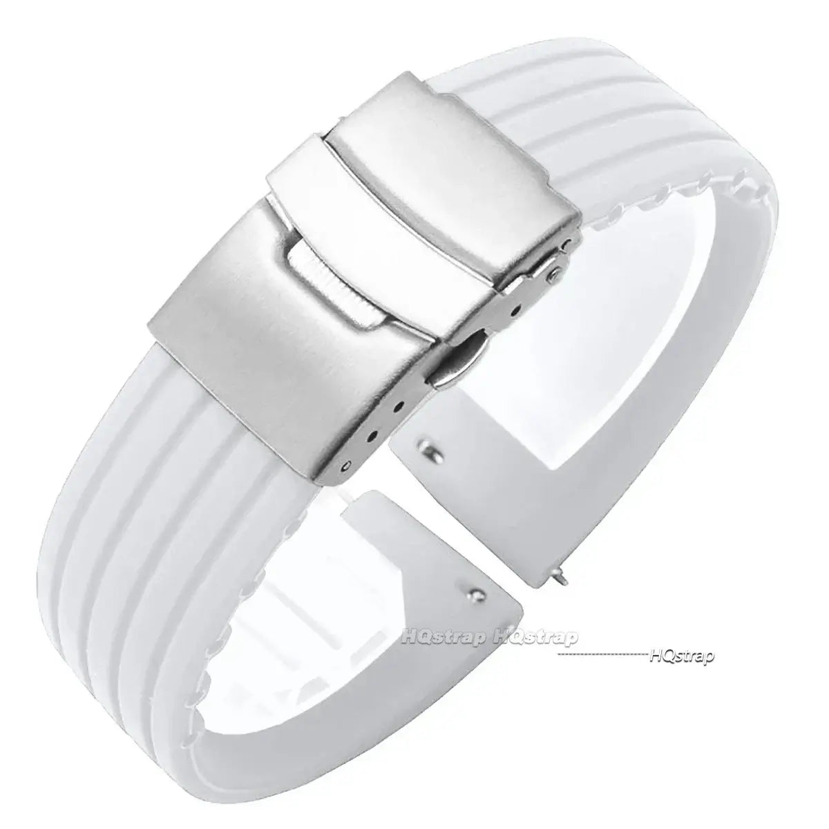 Silicone Folding Clasp Band for Amazfit – White