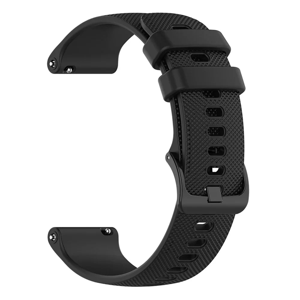 OnePlus Smartwatch Silicone Band Strap Sport Replacement Bracelet in black, designed for comfort and adaptability.