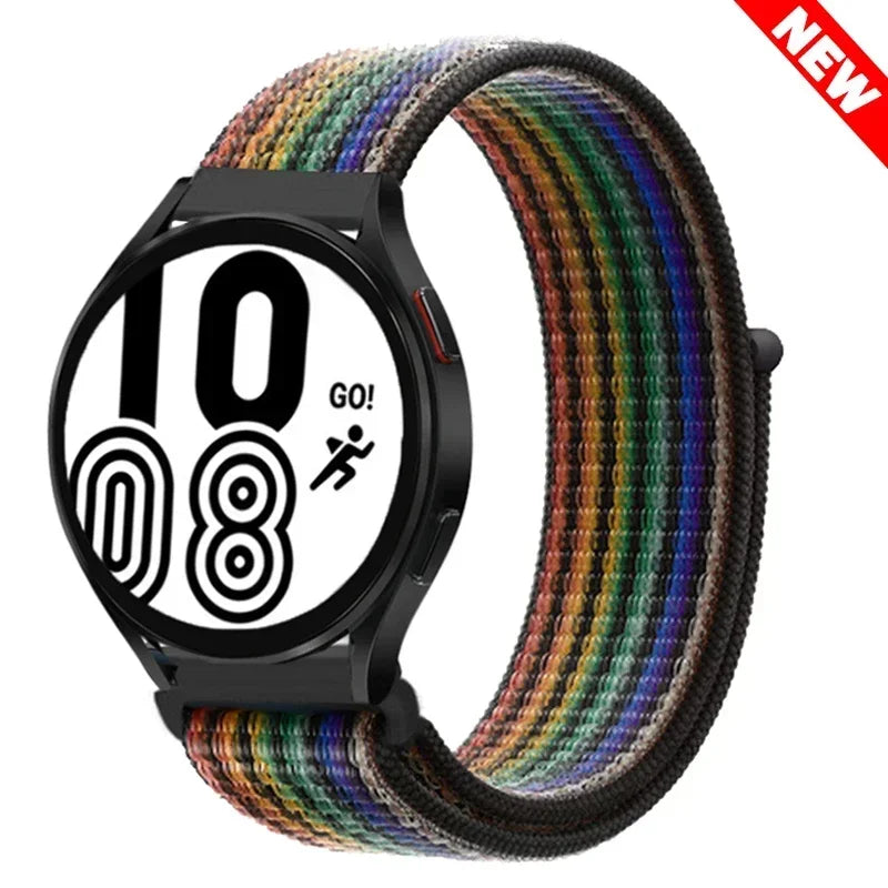 COROS Nylon Sport Loop Watch Band in Solid & Mixed Colors - Rainbow Black