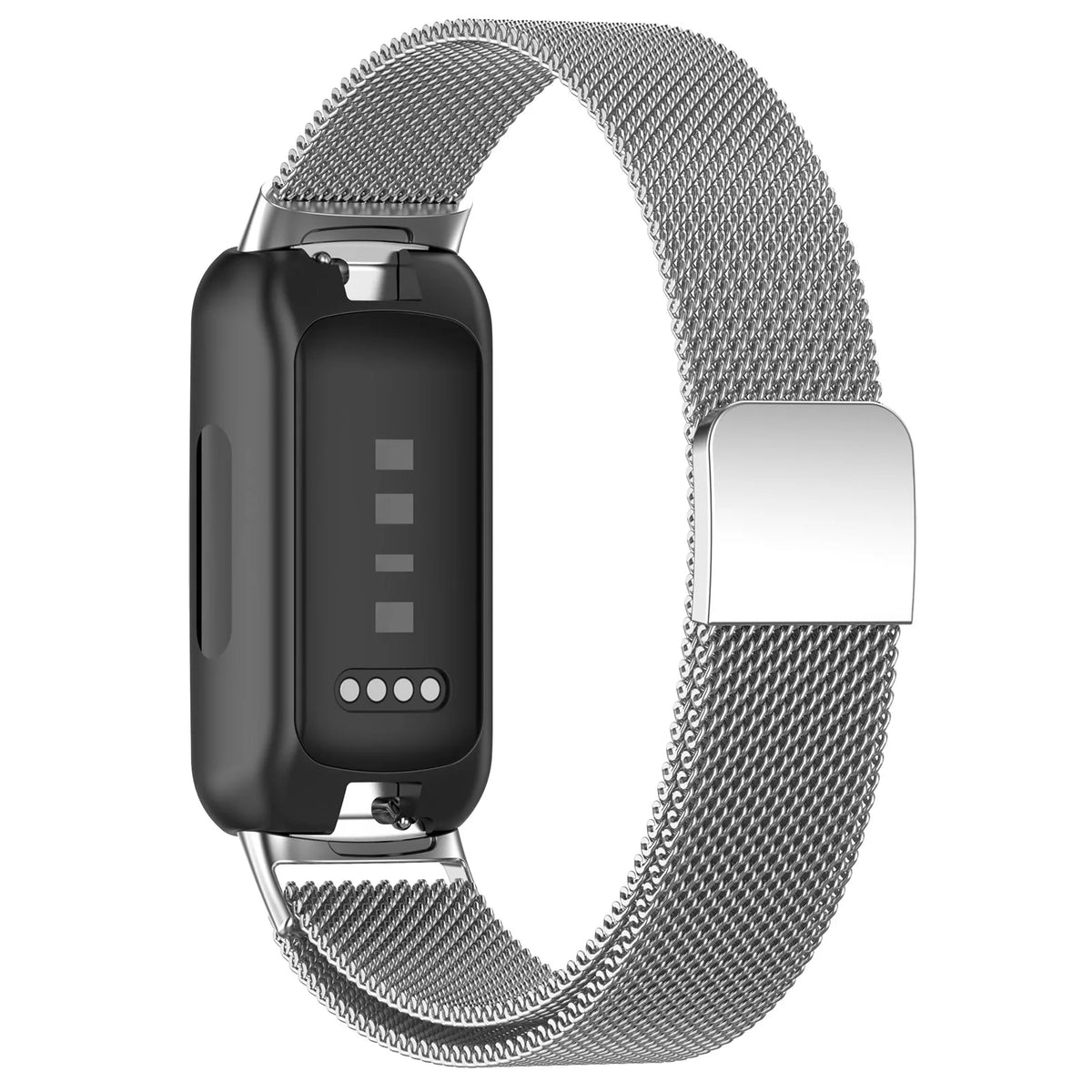 Silver Fitbit Inspire 3 Magnetic Milanese Mesh Band