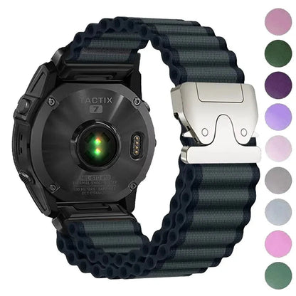 Garmin QuickFit 20/22/26mm Parachute Nylon Band with Hook Buckle