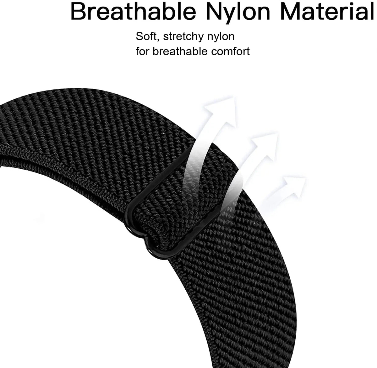 Google Pixel Watch 5, 4 and 3 41mm Elastic Nylon Band, 31 Patterns — band detail