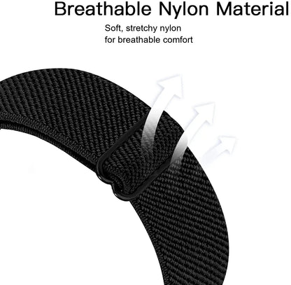 Google Pixel Watch 5, 4 and 3 41mm Elastic Nylon Band, 31 Patterns — band detail