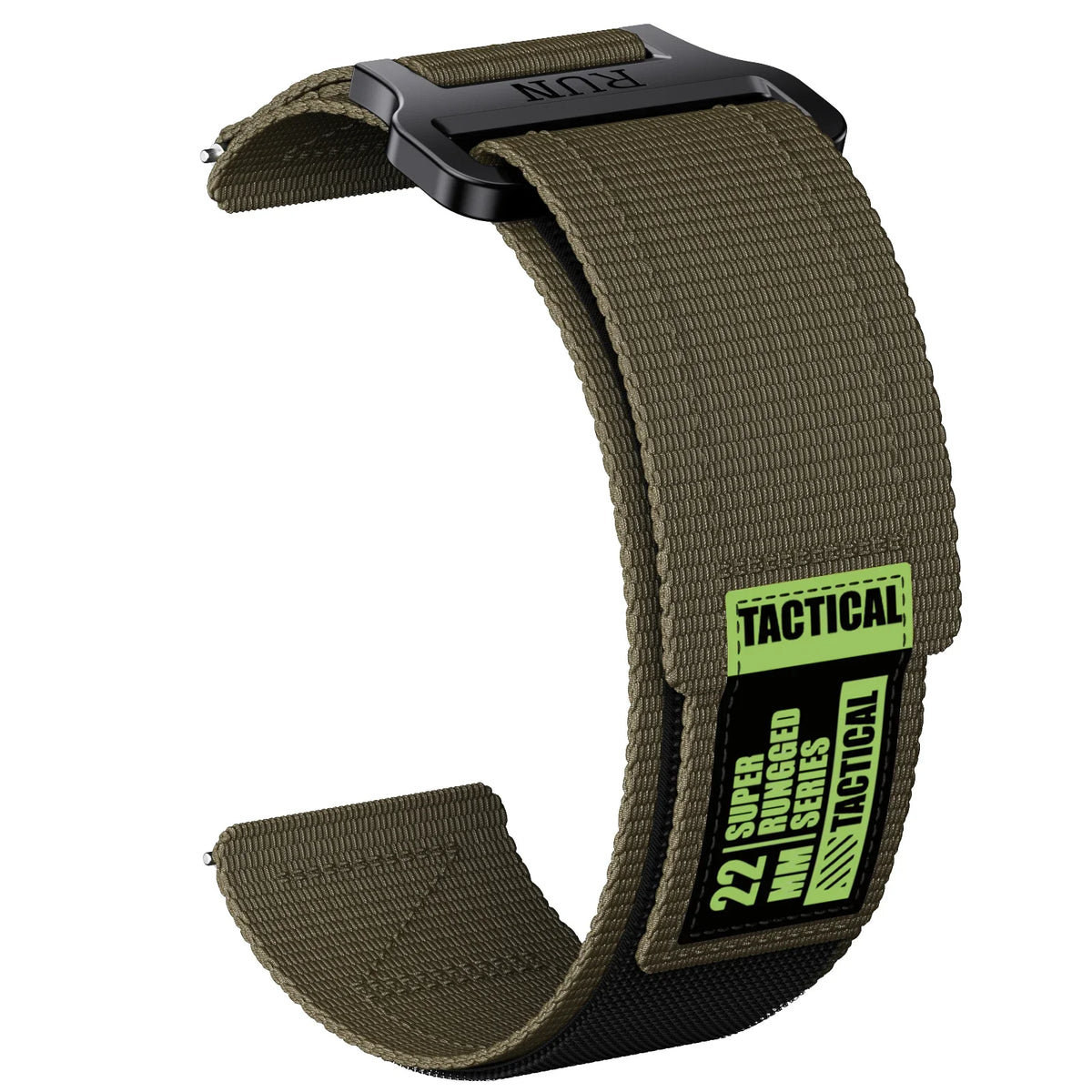 COROS Tactical Nylon Sport Loop Watch Band - Army green tactical patch