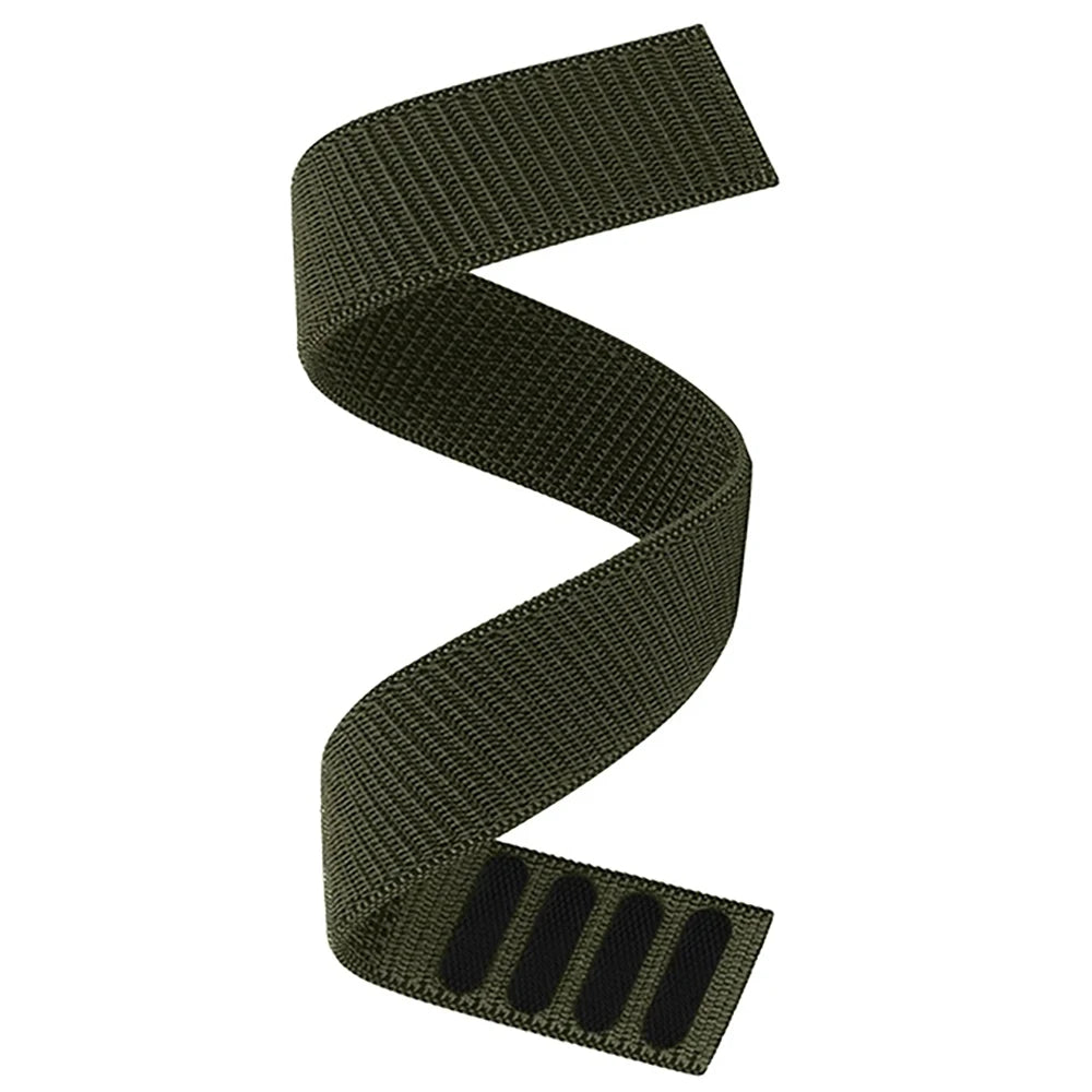 Green Garmin QuickFit 22/26mm Soft Nylon Hook-and-Loop Sport Band
