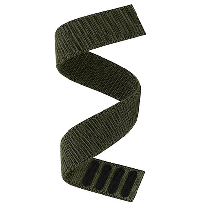 Green Garmin QuickFit 22/26mm Soft Nylon Hook-and-Loop Sport Band