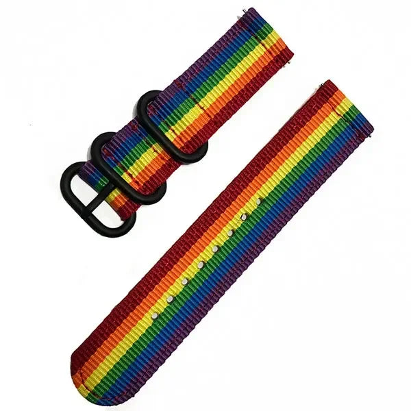 Motorola Moto Nylon Band with Metal Keepers — Rainbow Stripes