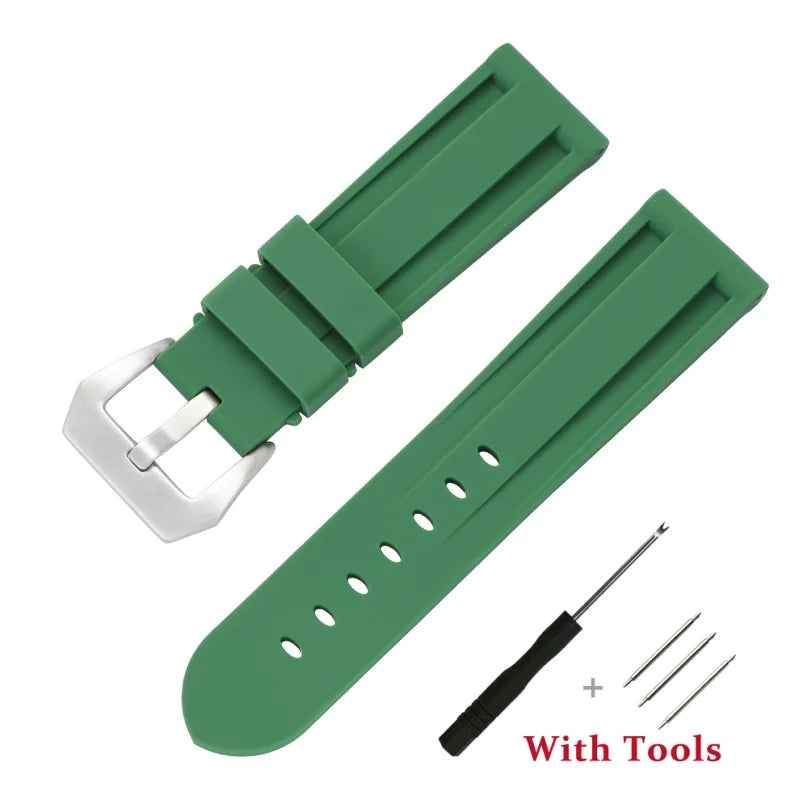 Motorola Moto Silicone Buckle Band in Solid and Camo Colors — Green