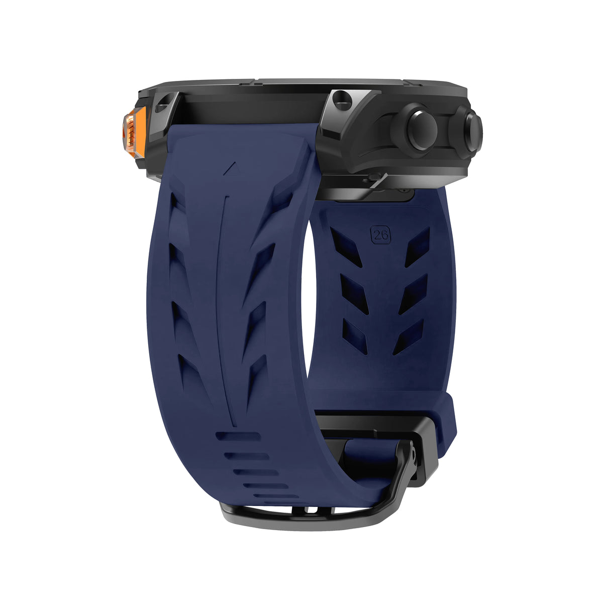 Dark Blue Garmin QuickFit 22/26mm Textured Silicone Band, Solid or Camo