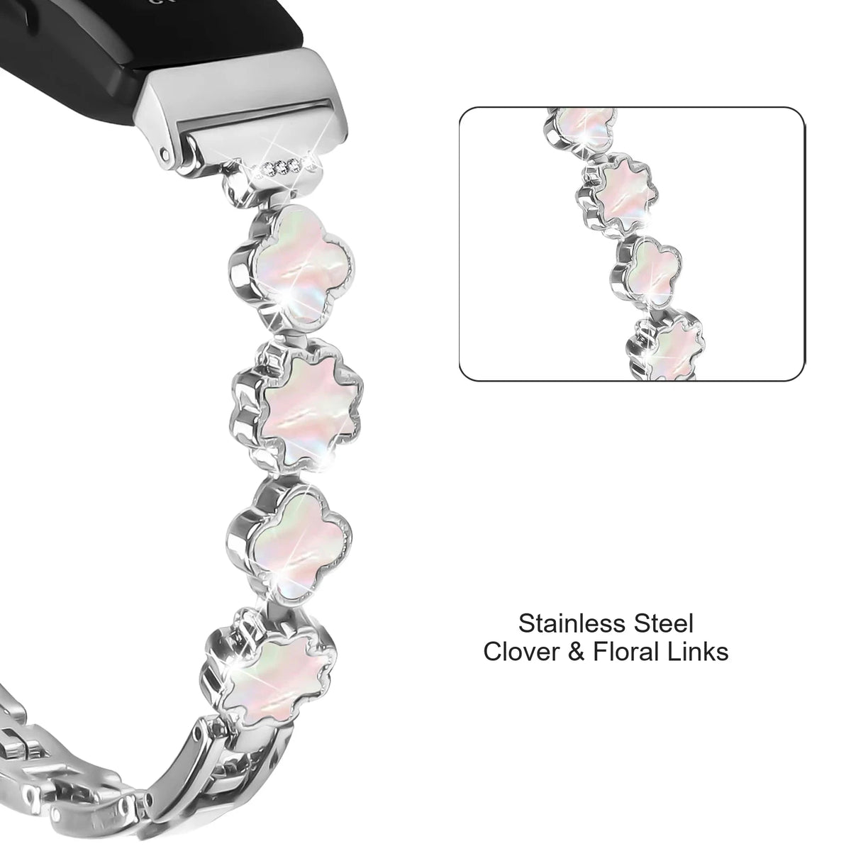 Fitbit Inspire 2, Inspire HR and Ace 3 Clover Link Bracelet Band — product detail