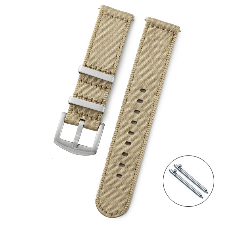 COROS Nylon Band with Rectangular Metal Keepers – Khaki