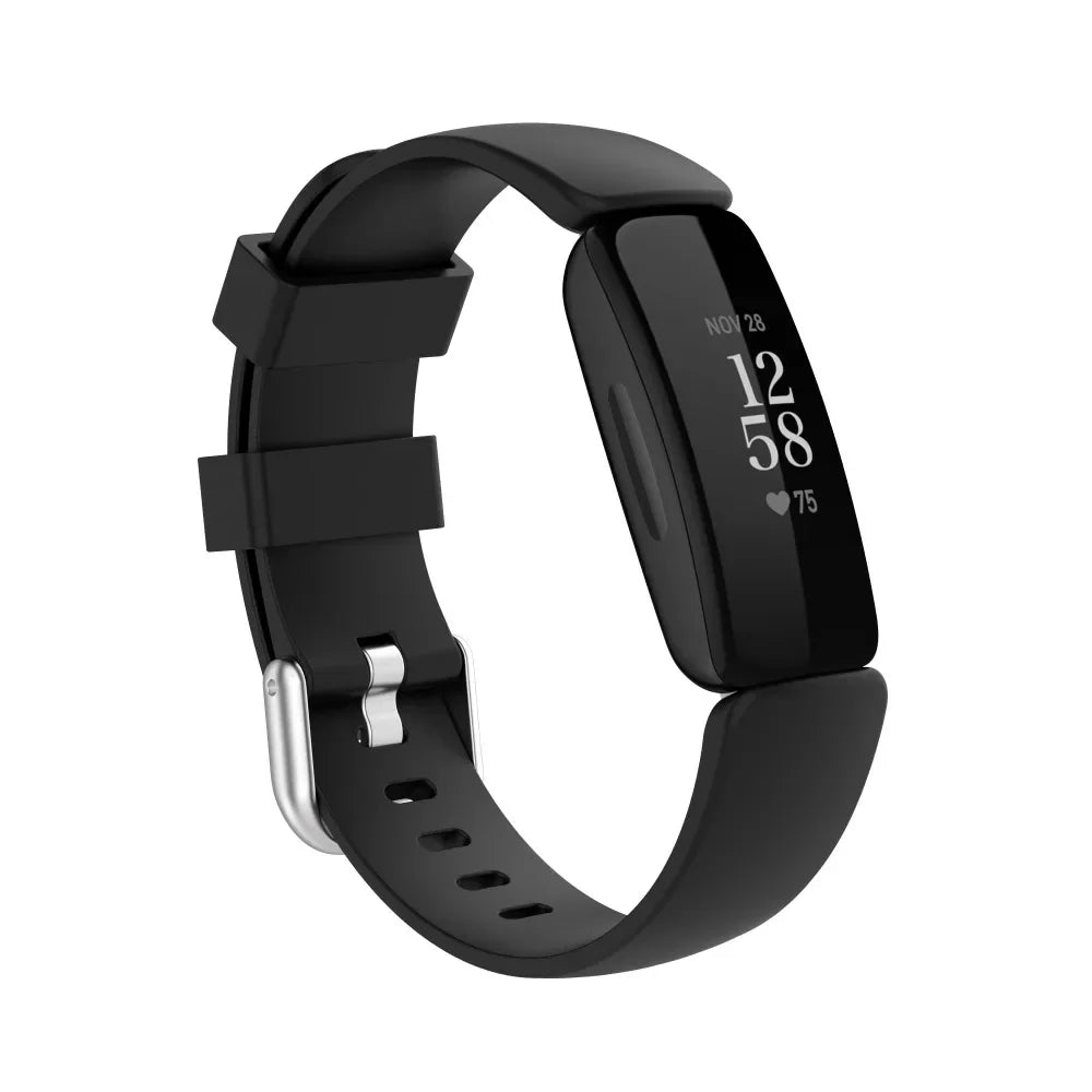 Fitbit Inspire 1/2/HR Classic Silicone Buckle Band - Black band