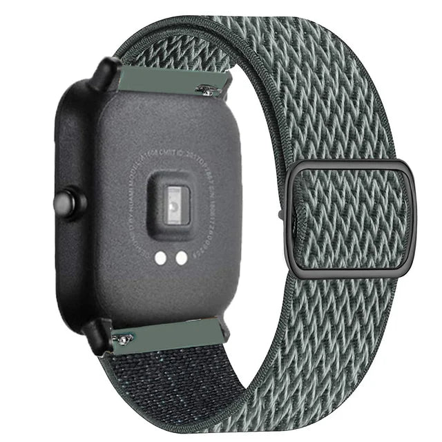 COROS Adjustable Elastic Fabric Watch Band - Olive Gray Chevron