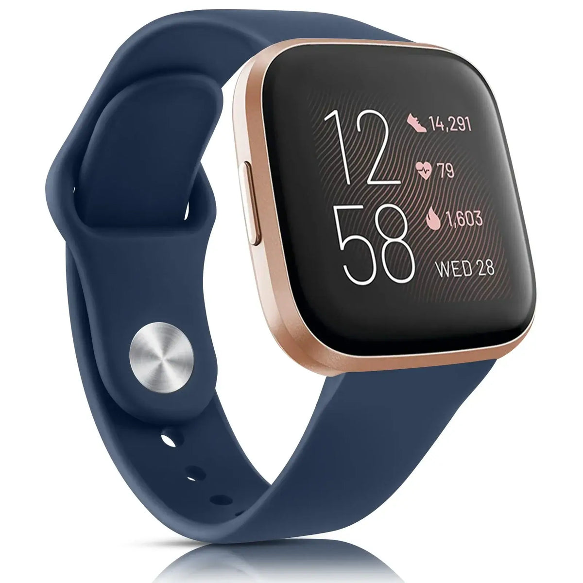 Fitbit Versa & Sense Silicone Pin-and-Tuck Band - Navy