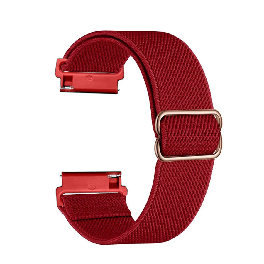 Red Garmin 18/20/22mm Quick Release Elastic Nylon Band