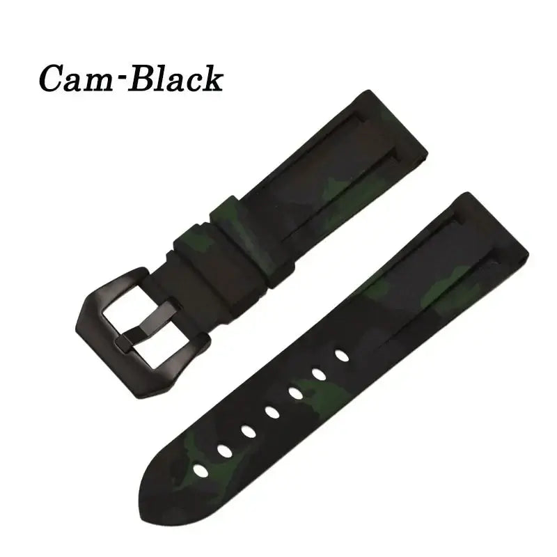 Samsung Galaxy Watch Camo Silicone Band in Black Camo / Black Buckle