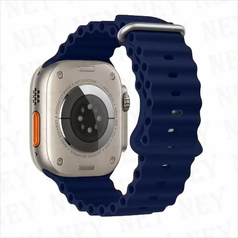 Navy Blue tubular silicone Apple Watch band