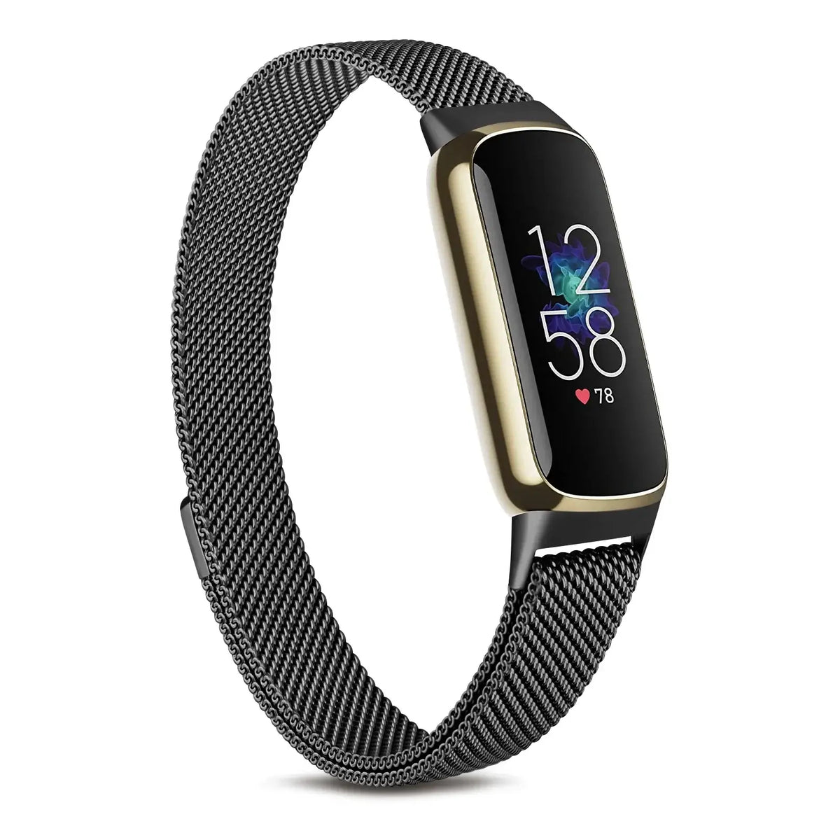 Fitbit Luxe Magnetic Stainless Steel Mesh Band - Black