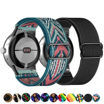 Google Pixel Watch 5, 4 and 3 41mm Elastic Nylon Band, 31 Patterns