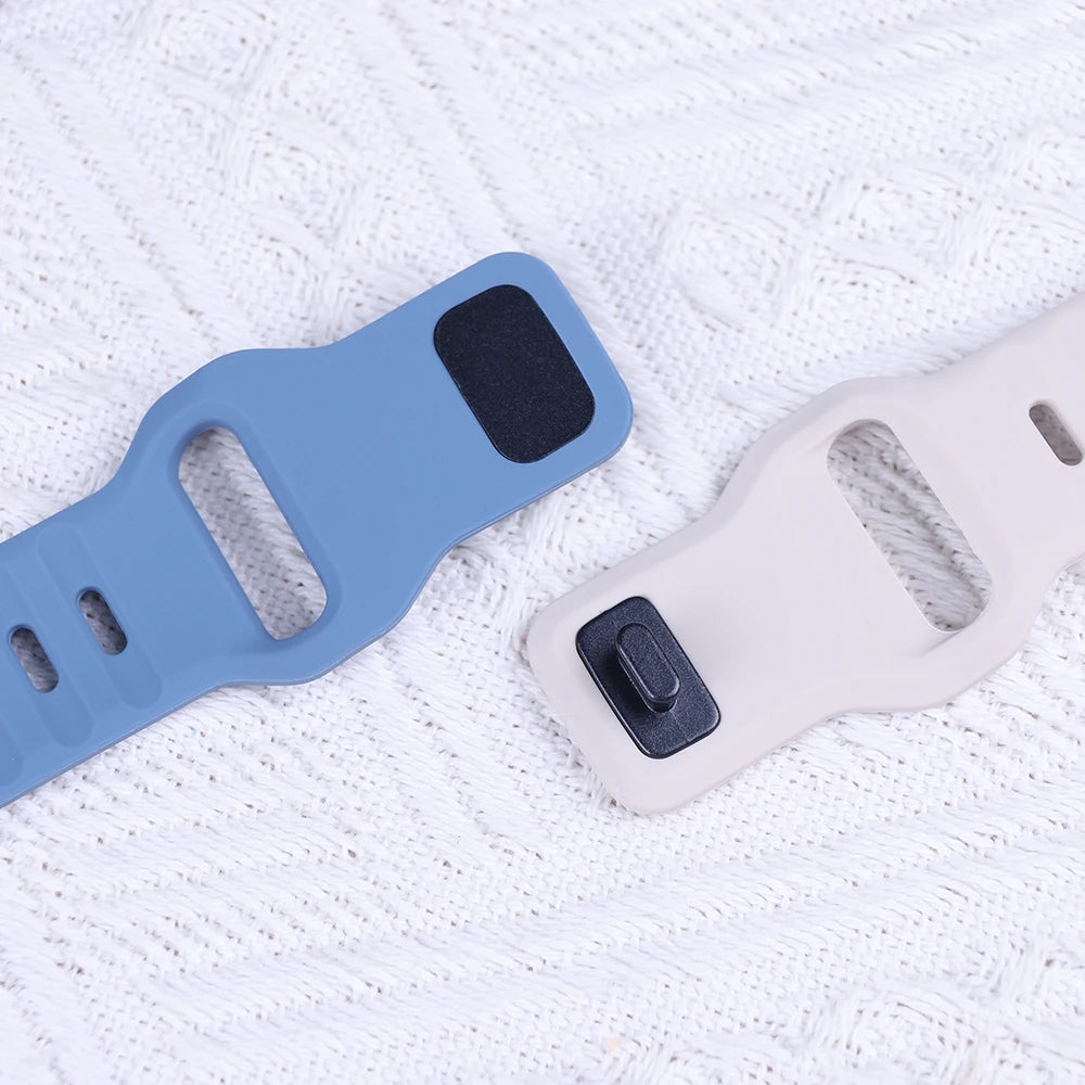 Samsung Galaxy Silicone Sport Watch Band - Ultra/Ultra2 Replacement in blue and cream silicone.