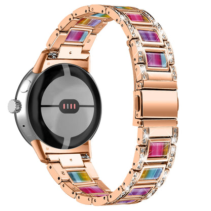 Google Pixel Watch 5, 4 and 3 41mm Resin Inlay Link Bracelet Band — product detail