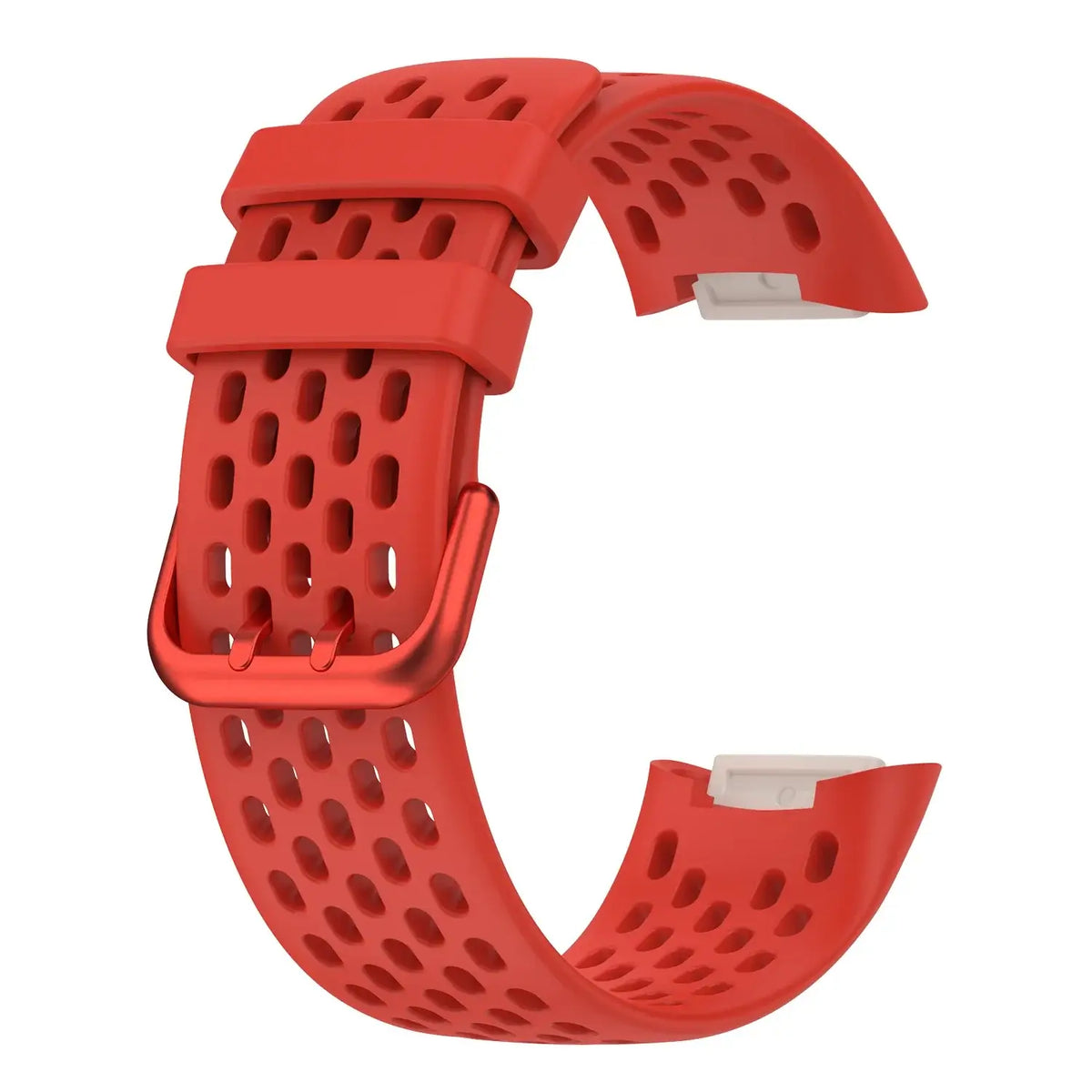 Fitbit Charge 5 & 6 Perforated Silicone Band in Red