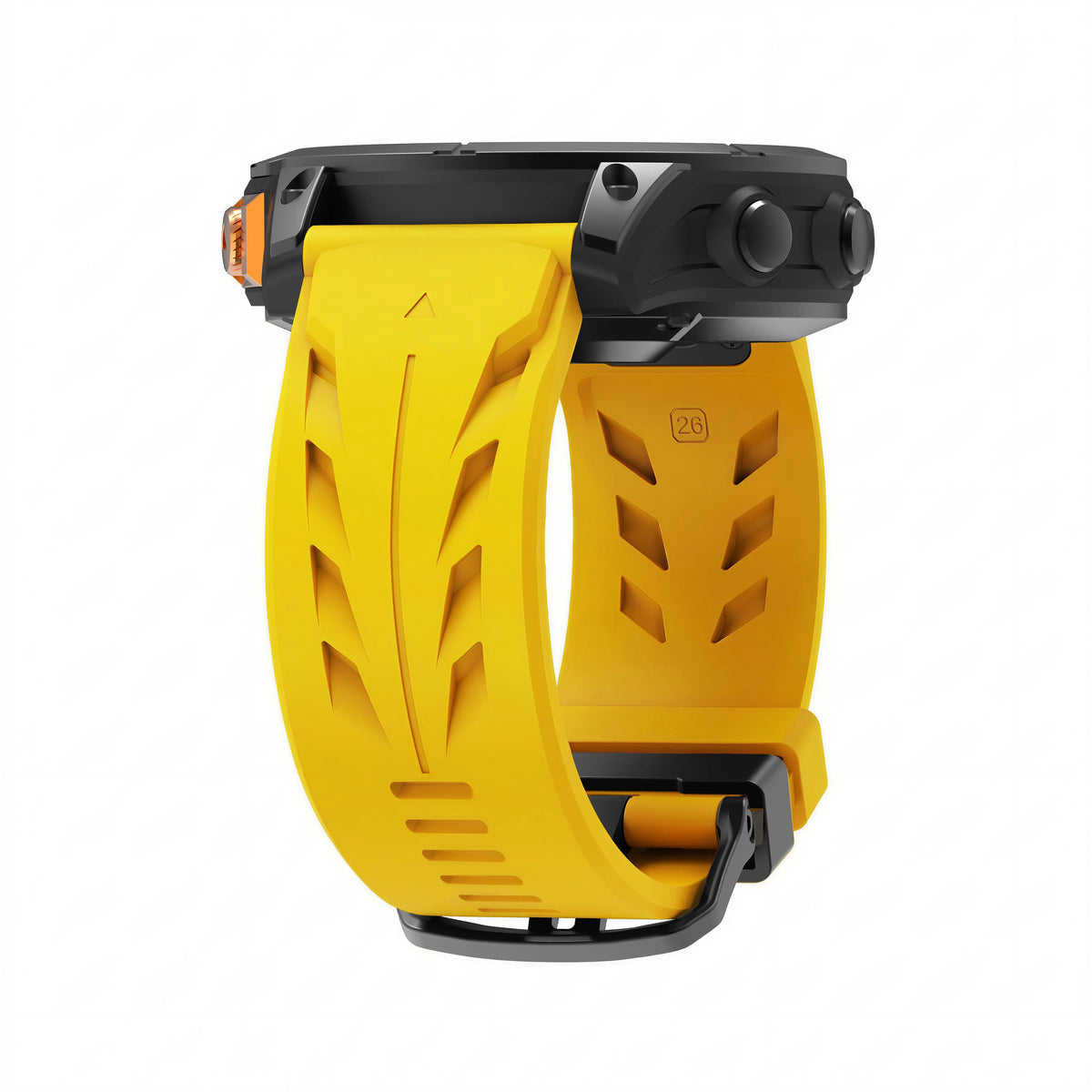 Yellow Garmin QuickFit 22/26mm Textured Silicone Band, Solid or Camo