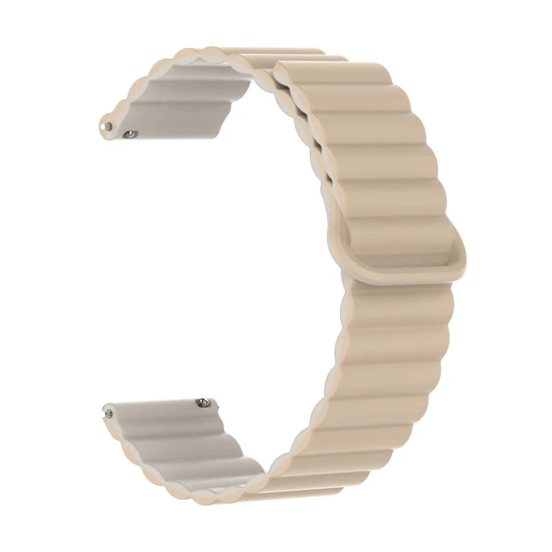 Polar Ribbed Magnetic Silicone Loop Band – Beige / Cream