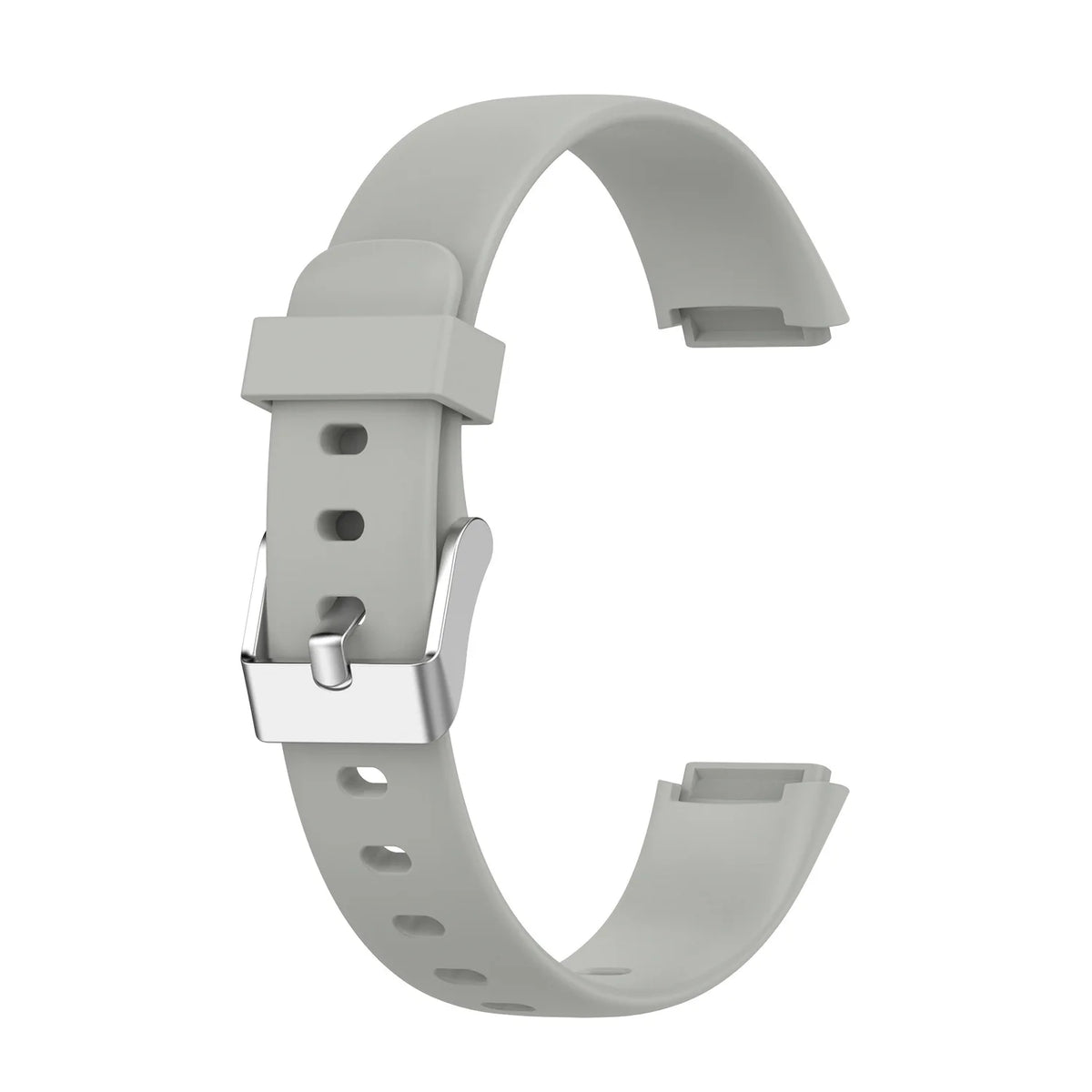 Fitbit Luxe Bands - Solid Silicone, Perforated & Metal - Solid Silicone - Gray