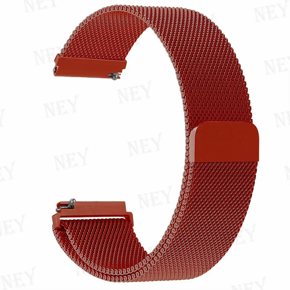 Polar Stainless Steel Milanese Mesh Band – Red